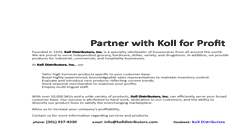 Desktop Screenshot of kolldistributors.com